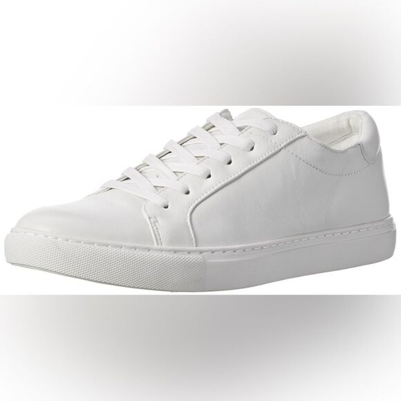 Kenneth Cole White Leather Sneakers Minimalist Design - Picture 1 of 6